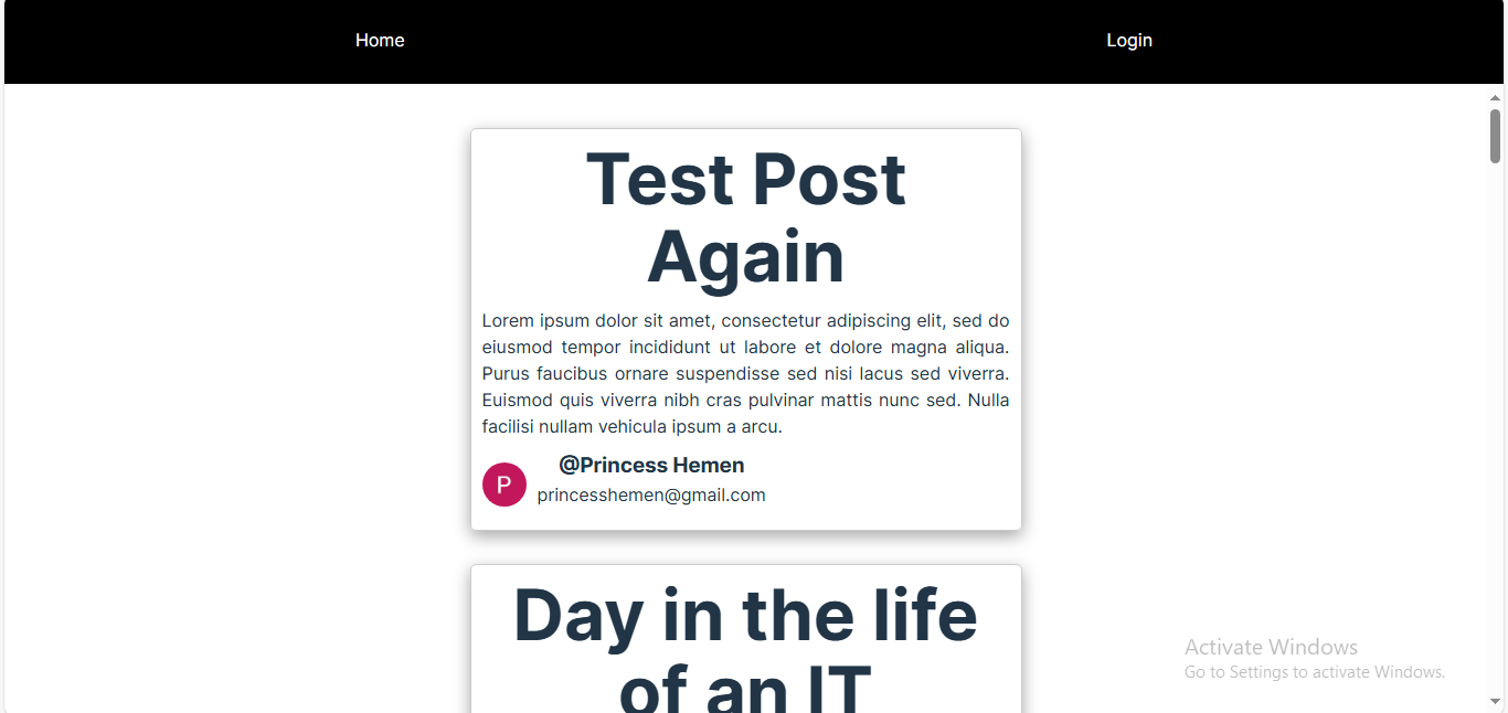 Full stack blog web app
